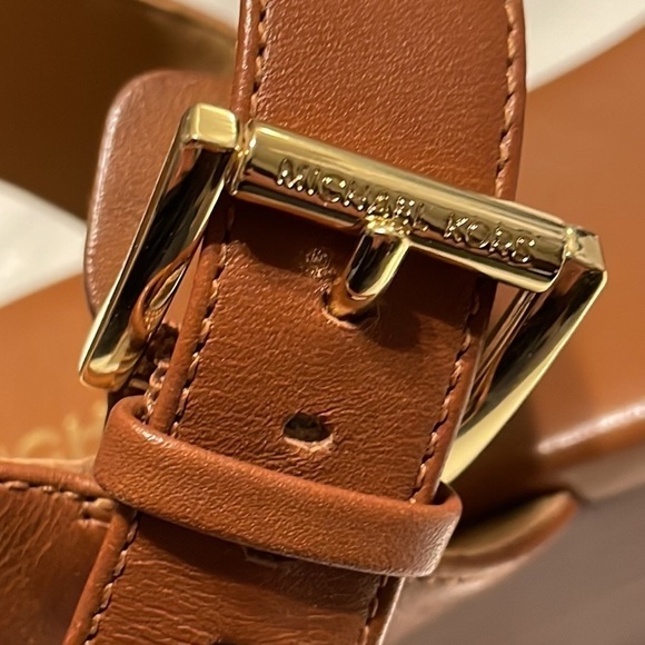 NWOB MICHAEL Michael Kors Marlon Leopard Calf Hair Leather Platform Sandals 6.5 - Picture 11 of 11